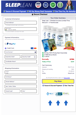SleepLean order page